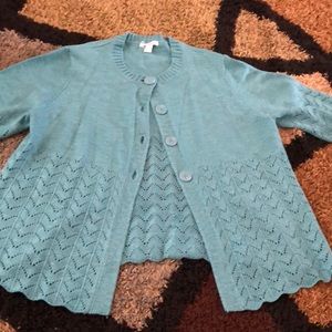Beautiful soft teal dress barn sweater